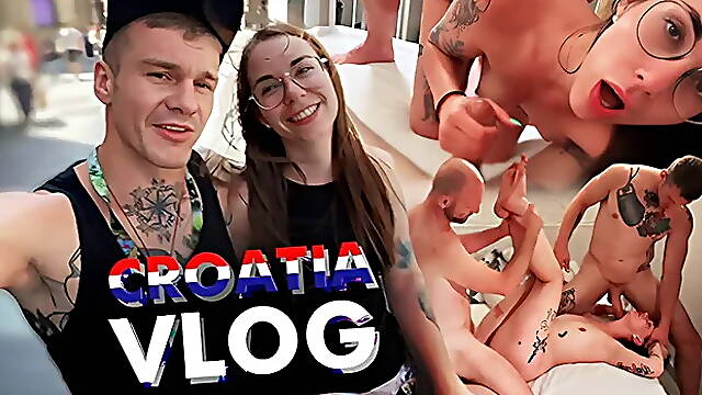 Vlog. Omg! Croatia was Crazy. Threesome with a Newly Met Guy