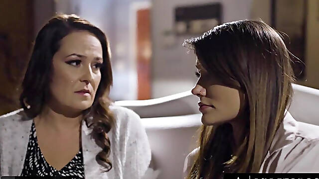 Adria Rae Gives in to Her Milf Step-aunt Elexis Monroes Secret Desires