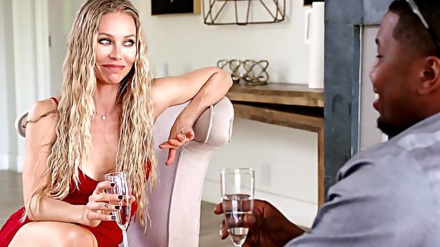 Blonde MILF feels insanely horny about fucking some good BBC