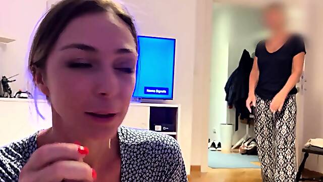 Caught me giving a blowjob to my boyfriend. We were talking