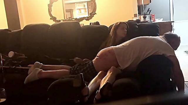 Big ass pale brunette milf with