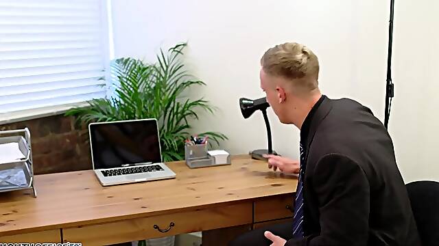 Blonde Victoria Summers ride cock in the office