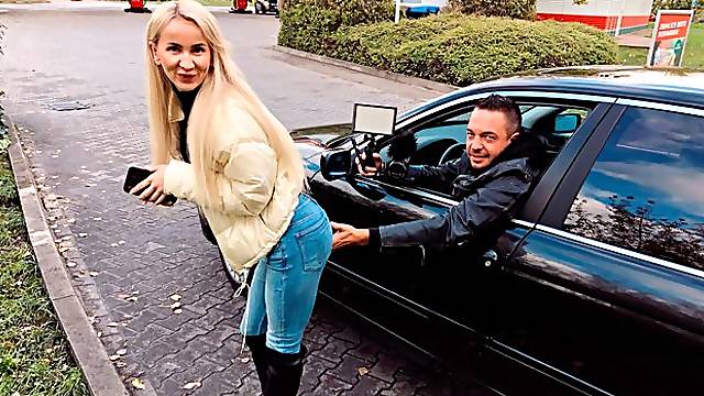 Excellent blonde with round ass Tania Swank fucked in the cowgirl pose