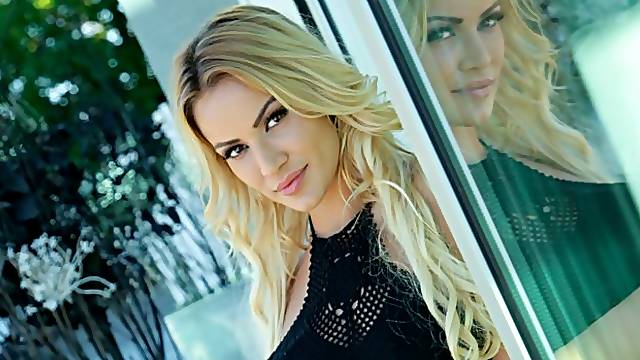 Good-looking blonde angel Cherry Kiss is enjoying intensive anal