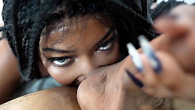Wassup With The Rent Doe? - Thick Big Booty Black Girl Eats