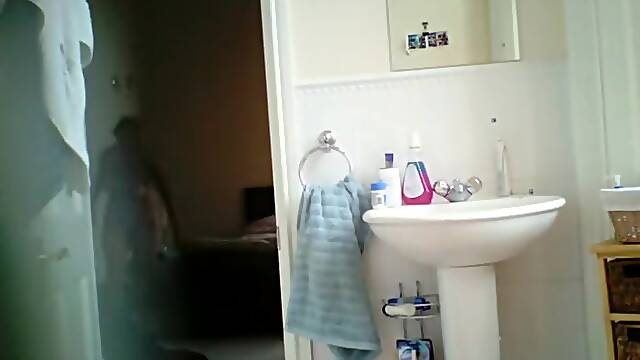 Nude wife spied in the bathroom