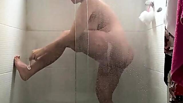 Day 8 #Voyeur - She is taking a shower, her assets is