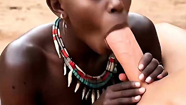 Village Beauty Tribal Women Try White Cock First Time (AI)