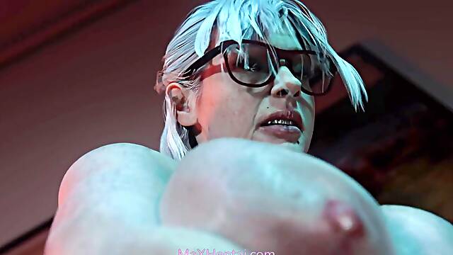 Mature Granny Seduces Virgin Boy with her Huge breasts and Ass (3D Anime)