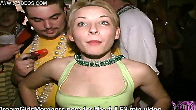 The hot girl next door gets nude at mardi gras