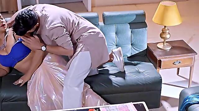 Kamalika Chanda gets her big tits drilled on the table and sofa