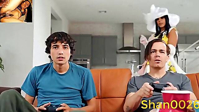 Gorgeous Diamond Kitty is having incredible sex with Ricky Spanish, while they are alone at home