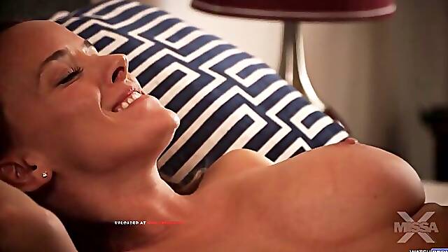 Busty brunette MILF Missax sucks and rides her stepson`s dick