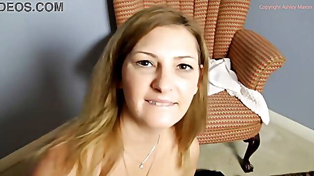 Big tits blonde MILF gets her pussy fucked POV