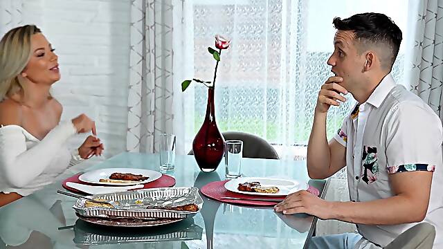 Spicy MILF Shalina Devine puts energy into riding stepsons in heat dick