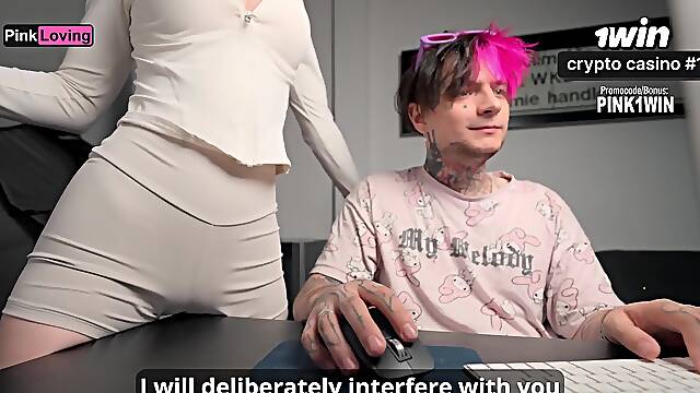 Stepbro ravages crazy doll with wet g-spot after onanism sploog on table.
