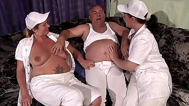 Hot mature wife joins couple in swinger swap