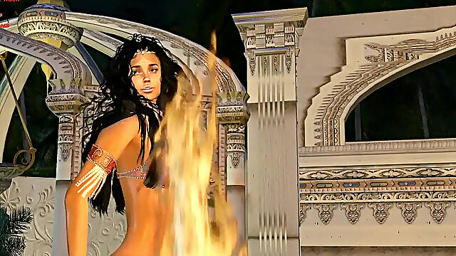 Skinny Latina teen red belly dancer gets fucked hard