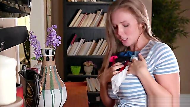 Lena sniffing Kendras panties