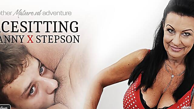 Inna White the horny GILF facefucking a young man