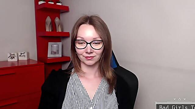 Hot office sexy milf webcam solo teasing