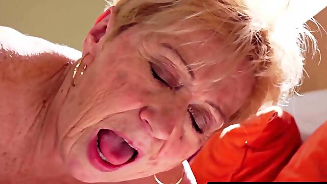 Monique Woods and grandma Malya lap each others wet twats