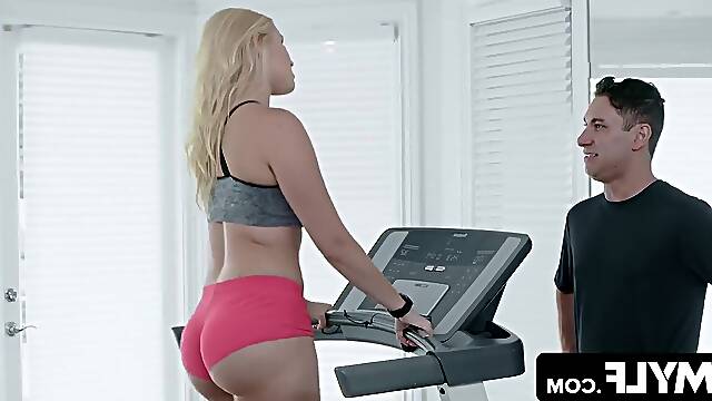 Vanessa Cages damp allure intensifies - leaning down for her fitness coachs rigid erection.