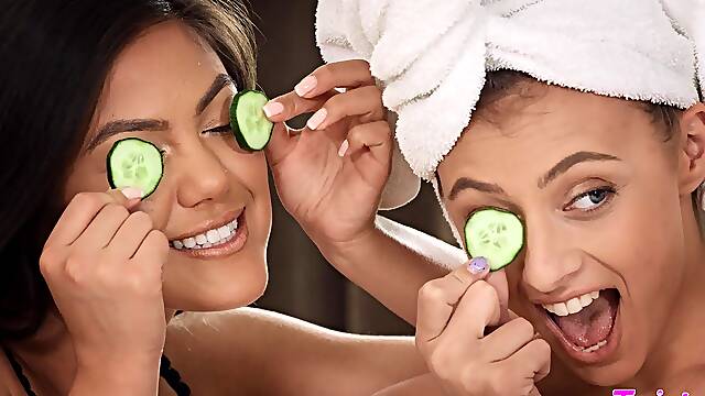 Naughty lesbos breathtaking sex video