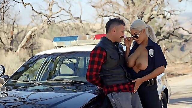 Busty police MILF Bridgette B porn video