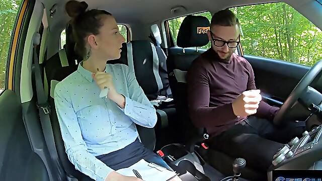 CZECH XXX - mother Id like to fuck driving instructor needs her VAGINA licked to calm her down