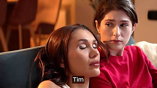 We Were Having Lesbo Sex, But Then The Chap Woke Up... 4K HD Tim Team