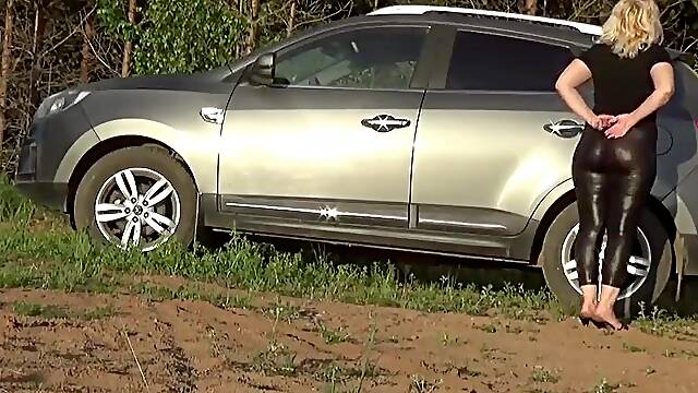 Local village slut suggests sex to a dude an expensive car