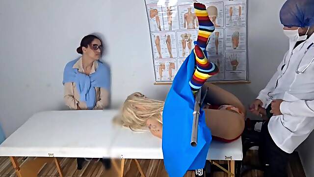 Aged woman takes half-sister to a sleazy gynecologist!