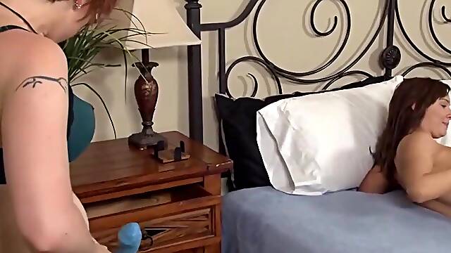 LTD three Pt three Lily Cade and Tiff Bannister - lesbo - golden-haired - redhead - masturbation - aged -thong on