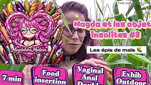 MAGDA AND THE UNUSUAL OBJECTS – Movie three – ANAL – EXTERIOR – FOOD INSERTION – DOUBLE – VAGINAL