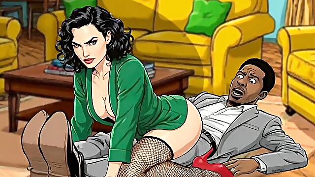 American MILF two: Married Housewife entices 2 Black Guys with Big Black Cocks