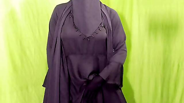 Indian cool hijabi muslim duo thirsty for tear up