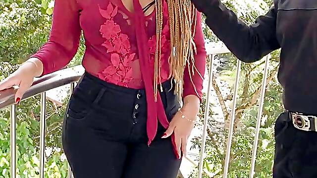 Interview on the Street with a Young Latina with a Big Ass, Ends in Sex
