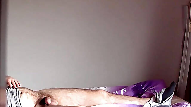 Playing with a in bed