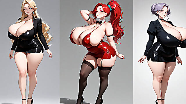 AI-Generated Busty Women in Lingerie &amp; High Heels Ultra Realistic