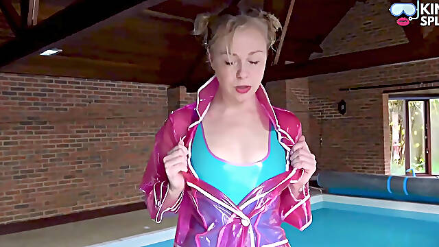 Swim &amp; Play in Pvc Mac, Latex and Heels