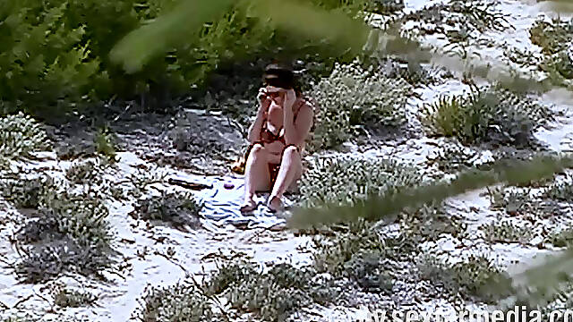Sexy MILF Naked on the Nudist Beach