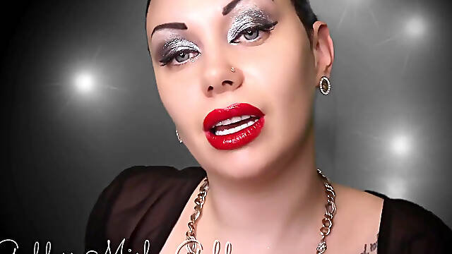 Cum on your silly face while staring at my full juice red lips! JOI