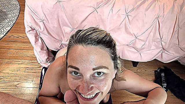 Scarlett Sucks Old Cock and Gets Fucked