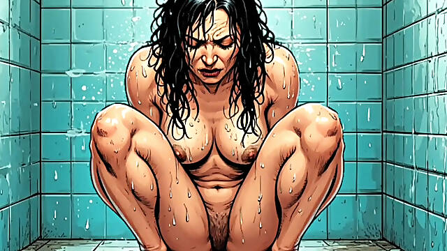 Horny 45-year-old Mommy in the Shower