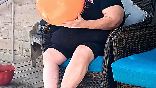 Big Beauty Nurse Vicki Has a Request to Blow up a Huge Balloon