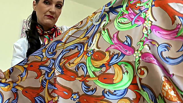 Destroying Shiny Satin Scarves! Watch and Cum All Over the Shredded Fabric at the End! Lady Victoria Valente