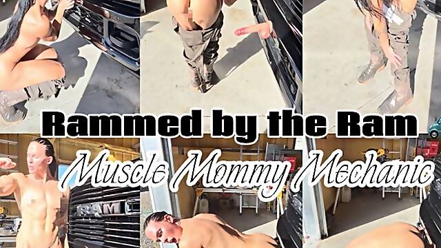 Truck Fuck Muscle Mommy Mechanic JOI & Dildo Fucking
