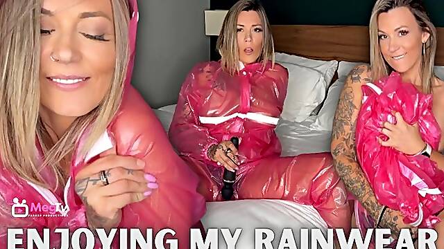 Enjoying my rainwear