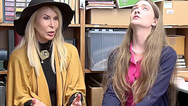 Mature babes Erica & Samantha seduce studly Mike in an electrifying office encounter